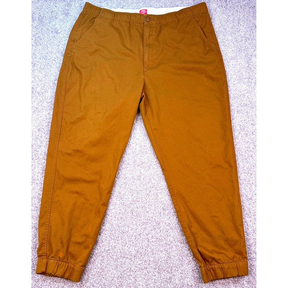 Levi's XX Chino Jogger Mens XXL Brown Elastic Waist Stretch Casual Streetwear